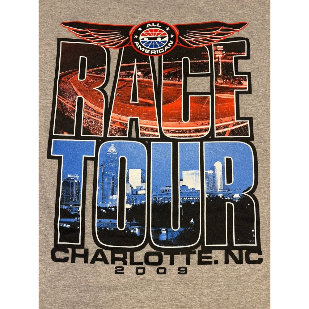 Vtg Bayside All American Race‎ Tour 2009 Tshirt Charlotte Made In USA Large - Picture 5 of 5